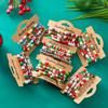 4pcs/set Christmas Series Beaded Bracelet Santa Claus Snowman Snowflake Elk Elastic Beads Bangles Girl Xmas New Year Charm Gifts