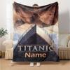 Custom Name Titanic Theme Printed Blanket - Perfect for Couch, Bed, Travel & Outdoor Use | Machine Washable, Cozy & Durable.