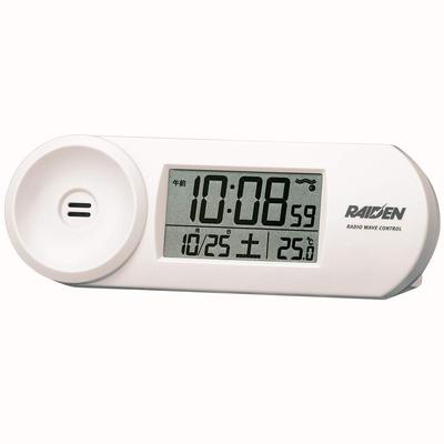 Clock PYXIS RAIDEN Alarm Clock, Radio-Controlled, Digital, Loud, White, Dimensions: 9.0 X 12.3 X 4.6 Cm, BC407W