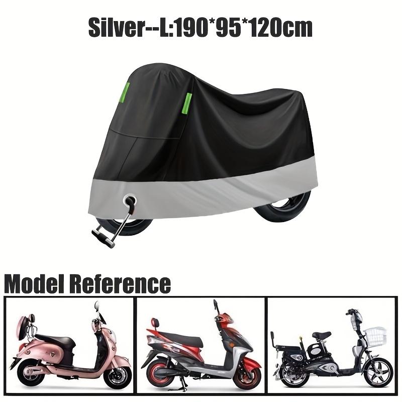 1Pc Oxford Cloth Motorcycle Scooter Cover Waterproof Sun Rain Protection Lock Hole Reflective Night Outdoor All Weather Use