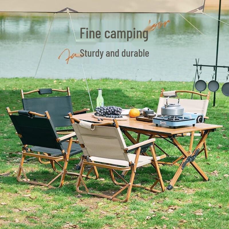 Aariddy Outdoor Roll-Up Iron Folding Table