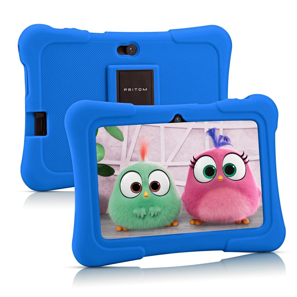 PRITOM 7 Zoll Kinder-Tablet Quad Core Android 10 32 GB WiFi Bluetooth Lernsoftware installiert