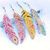 6pcs Diamond Painting Bookmark Feather Bookmark Home Office School Classroom Crystal Pendant Bookmark 5D Diamond Painting