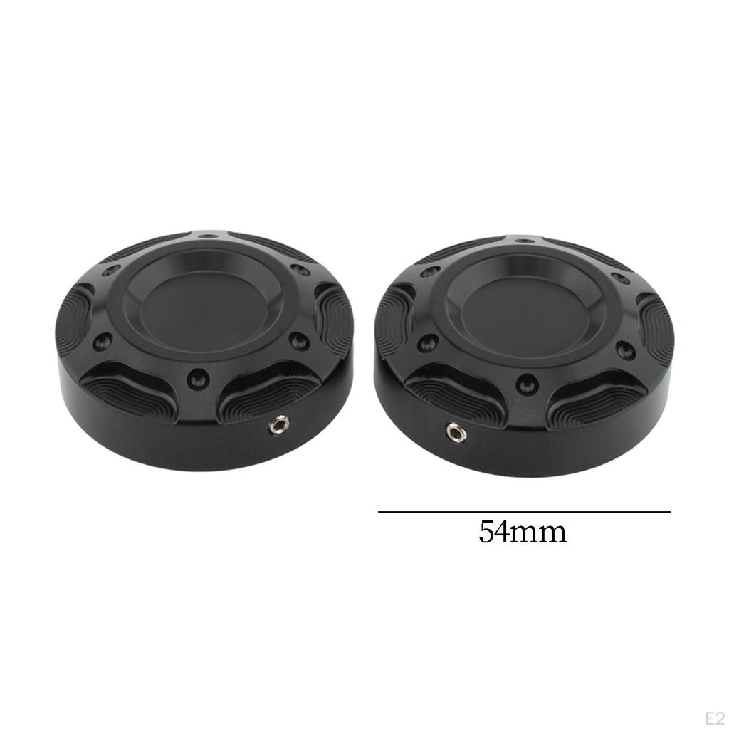 2Pcs Motorcycle Frame Hole Cover Cap Replaces 54mm for Harley X350 Black