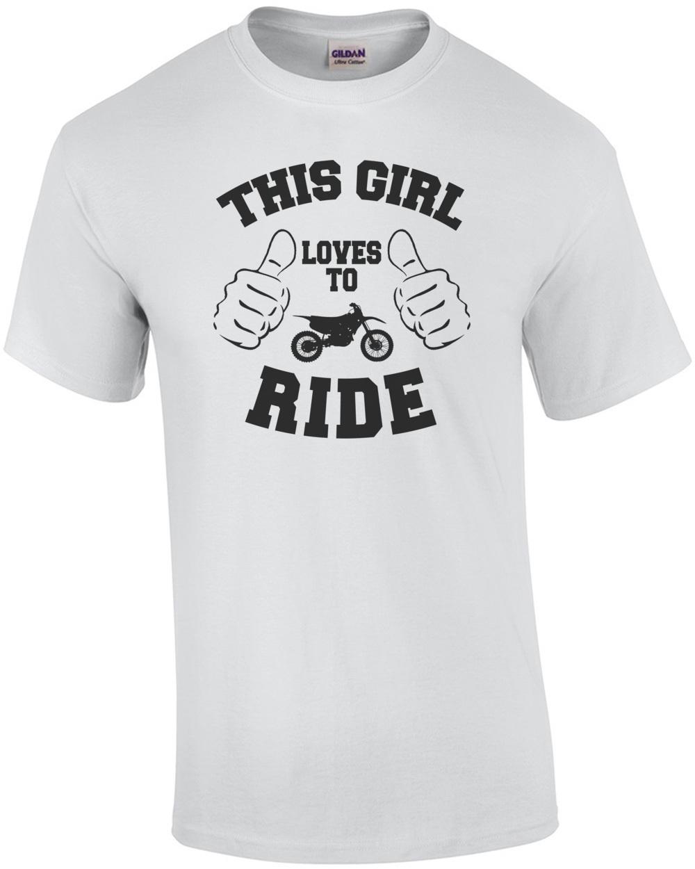 This Girl Loves To Ride T-Shirt Unisex T-Shirt XXL