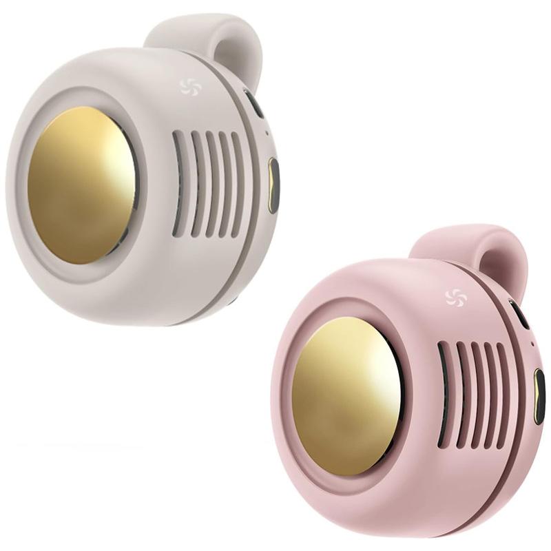 Mini Portable Neck Fan Clip-On No-Blade Personal Fan Waist Clip Rechargeable USB Handheld Travel Must-Have