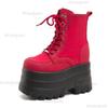 Super High Platform Ankle Boots for Women Punk Thick Bottom Shoes Height Increasing Women's Boots Autumn Botines Bottes Femmes