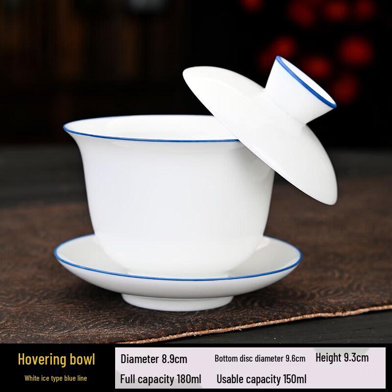 Dehua Ceramic Lidded Tea Bowl with Rotating Feature