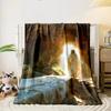 Jesus Resurrection Empty Tomb Blanket  Printed Blanket for Living Room Bed Couch Lunch Break Soft Cozy Blanket for Friend's Festival Gift