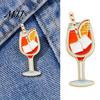 Sophisticated Lapel Brooch Women Enamel Beverage Design Pin Non-Slip Buckle Sweater Accessory Scarf Badge Sweaters Collars Hats Bags Coats
