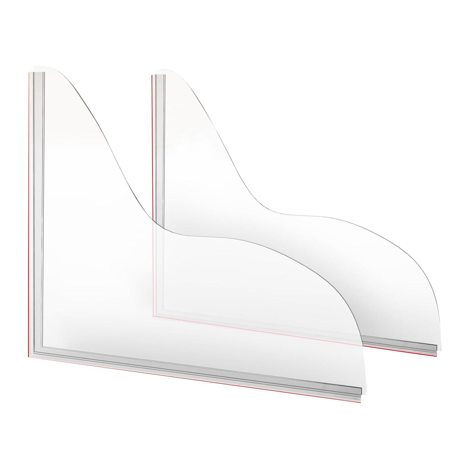 

Комплект защиты от брызг для душа, водонепроницаемый, простая установка, большие бортики для ванны, самоклеящиеся угловые бортики для душа, чтобы удержать воду в душе или ванне One Size