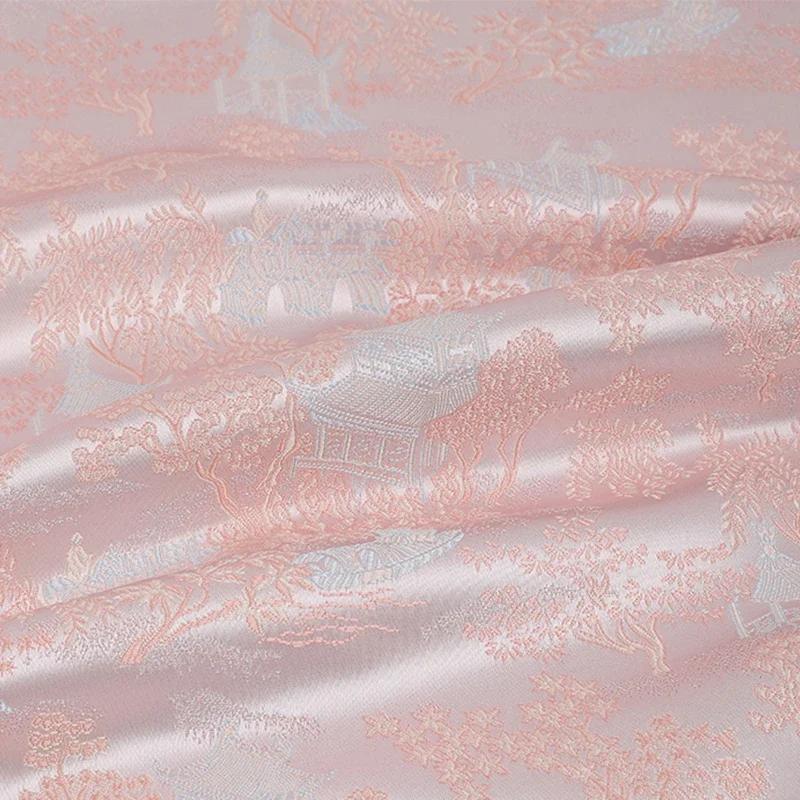 100x145cm 3D Relief Damask Fabric Brocade Jacquard Flower Pattern Fabric DIY Sew New Chinese Cheongsam Dress Hanfu Garments