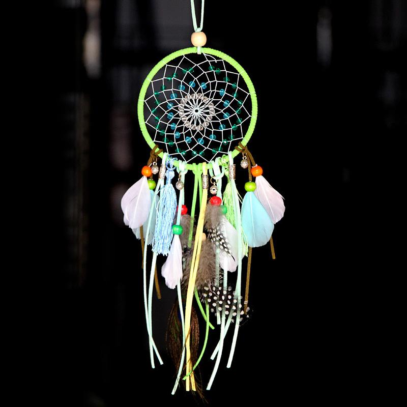 Colorful True Feather Dream Catcher Lights Up Creative Dreamcatcher Girls Practical Special Birthday Gifts Home Decoration