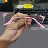 Lightweight Anti Blue-lay Eyewear Zinc Zinc Alloy Women Plain Glasses New Cat Eye Glasses  Business