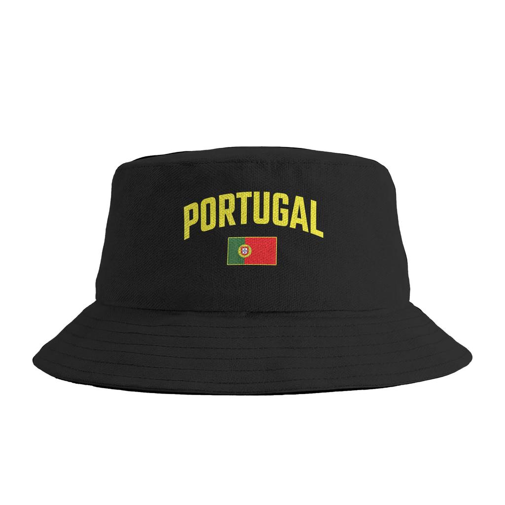 Portugal Flag Portuguese Pride Bucket Hat Outdoor FisherUnisex Caps For Women Vintage Vacation Visor Hats Soft Fold Design Cap