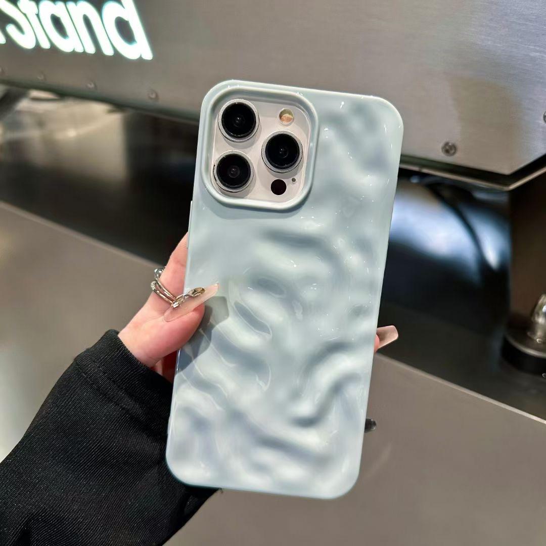

For Apple 16 Meteorite Ins Wind Phone Case Solid Color Simplicity for IPhone 15 Promax 14 Water Pattern Road TPU Phone Case IP 11