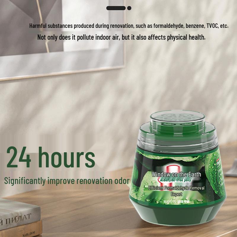 Zmieniająca kolor galaretka do usuwania formaldehydu - Mocna mała zielona puszka do kontroli zapachu nowego domu