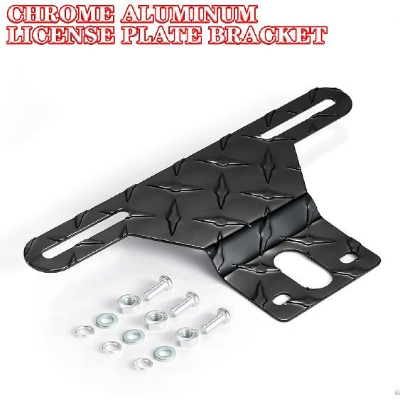 Trailer License Plate Light Holder&Bracket for RV ATV UTV Boat | Adjustable Universal License Plate Mounting Kit with Stainless Steel Screws,