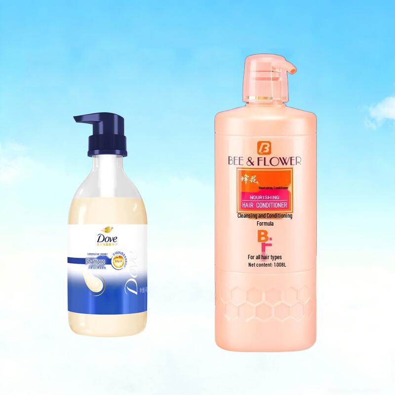 Dove Intensive Nourishment Shampoo & Fahua Moisturizing Conditioner Set