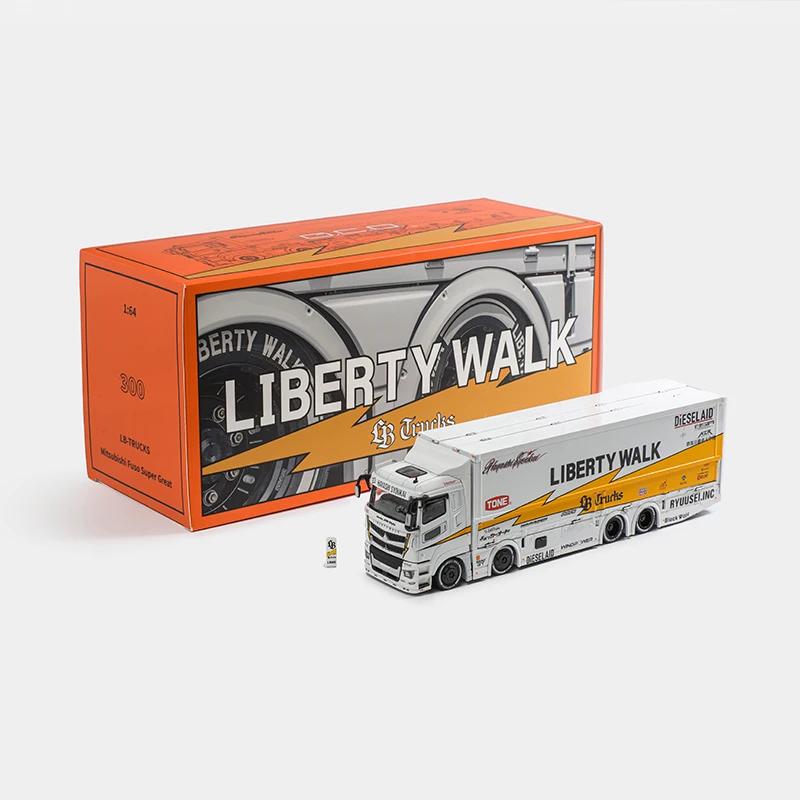 cwlsev1 1:64 Mitsubishi FUSO container truck Transporter LBWK JDM flying wing simulation alloy car model, adult ornaments, boys toys