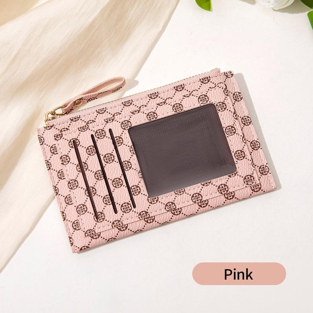 New Women's Short Wallet, Fashionable Contrasting Colors, Ultra-thin Student Small Card Bag, Zipper Change Bag.