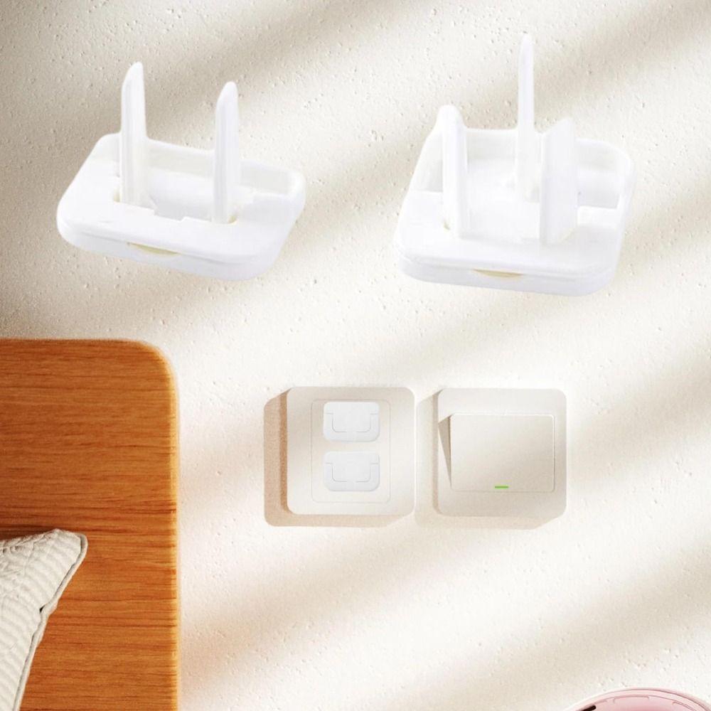 50pcs Solid Color Child Switch Socket Protector Safety Power Socket Cover  Home Electrical Safety