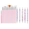 5/20Pcs Nail Art Brush Design Tip Painting Drawing Carving Dotting Pen Professional Nail Brushes Set Nail Art Manicure Tools