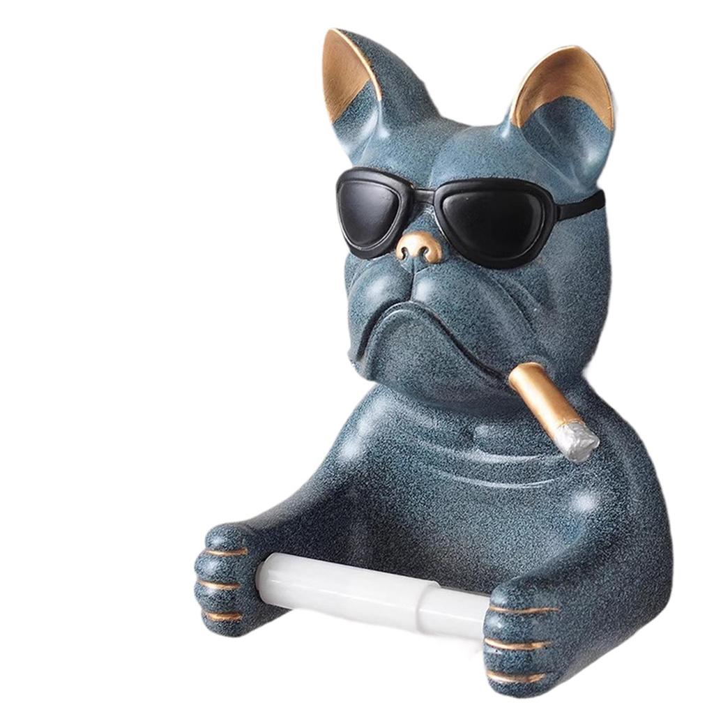 Modern European Wall-mounted Toilet Paper Holder with Sunglasses And Dog Motif. Ideal for The Home.