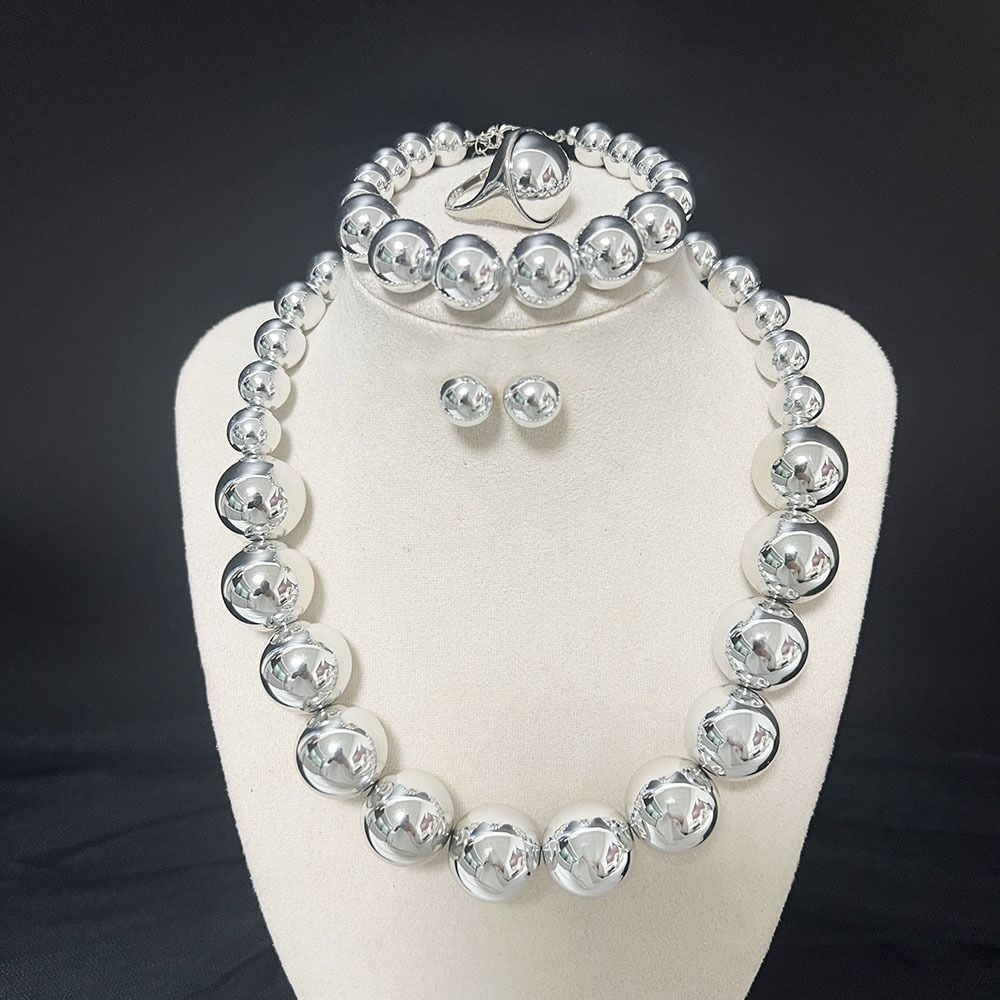 Vintage Style Imitation Pearl Jewelry Set Retro Elegant French Pearl Necklace Bridal