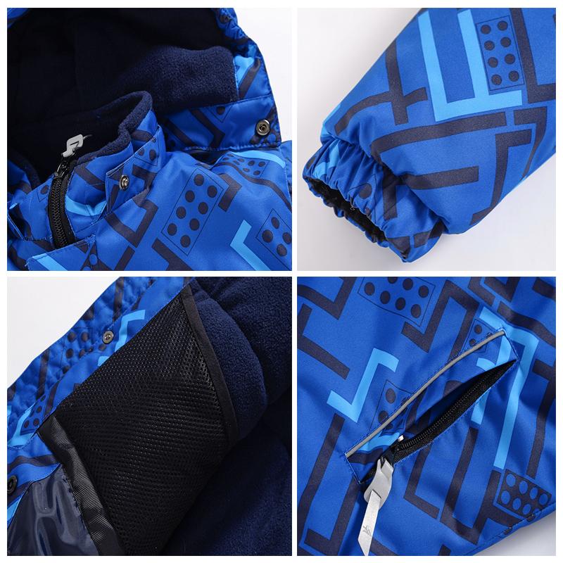 Boys Winter Ski Suit VALIANLY Children Skiing Jacket Pants Boys Ski Sets 2 Pieces Waterproof Windproof