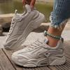 Women Purple Platform Sports Shoes Women Thick Sole Breathable Black Casual Shoes Fashion Slip On 2026 Outdoor Walking Sneakers