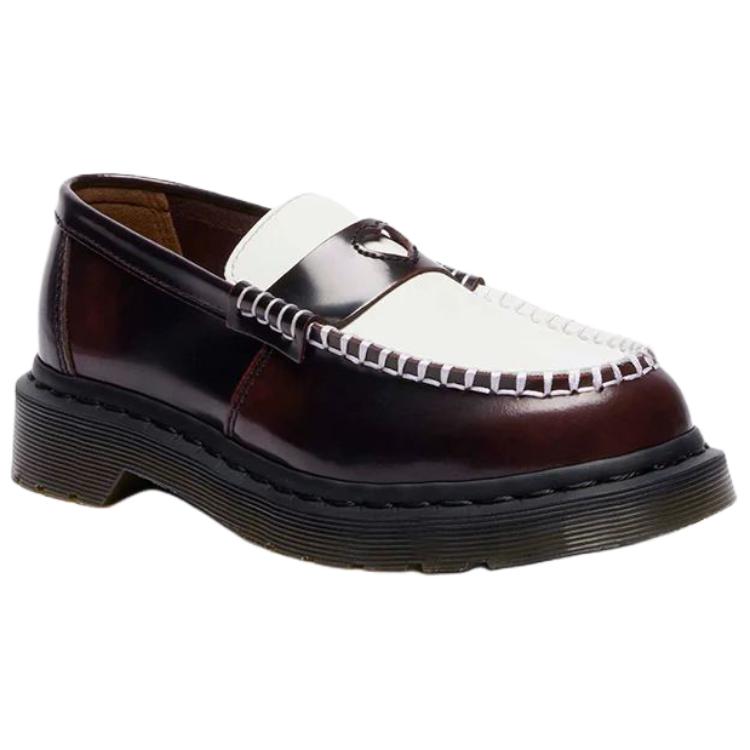 Dr. Martens Penton Heart Suede Fashion Slip-On Loafers Women Loafers Cherry-Red 42594600