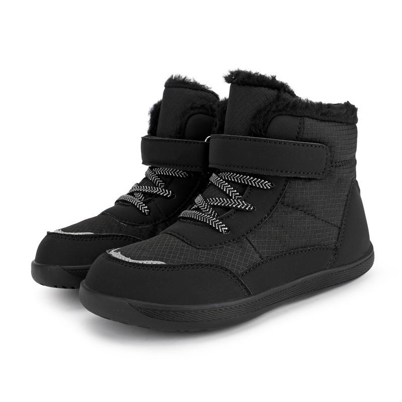 Winter Unisex Kids' Korean-Style Snow Boots: Versatile, Thickened, Velvet-Lined, Warm, Waterproof, and Wear-Resistant.