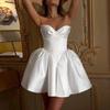 2026 European and American New Waist Dress Short Skirt Sexy Temperament A Swing One-word Shoulder Tube Top Dress Dress Women