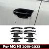 LHD RHD For MG HS 2018- ABS Carbonfiber Car Door Pull Door Knob Catch Door Handle Bowl Cap Decoration Cover Trim Accsesories