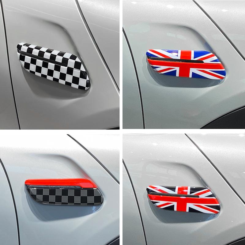 The Black Flag Car Side Fender Marker Light Housing Cover For MINI Cooper D One R56 Clubman R55 Convertible R55 R56 R57 2Pcs