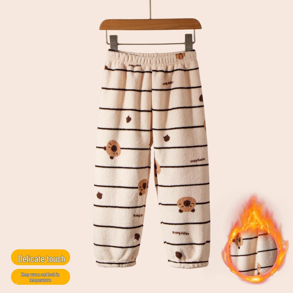 Kids' Snowball Fleece Pajamas: Warm Autumn/Winter Pants for Boys & Girls