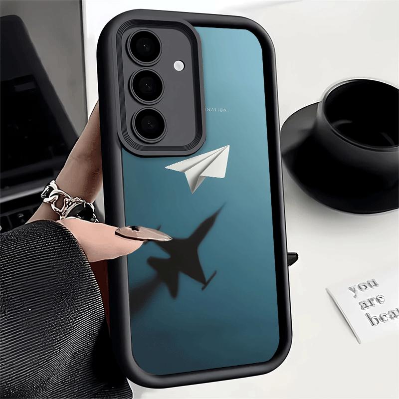 

Бумажный Самолет Лодка Мечта Мягкий Чехол для Телефона для Samsung Galaxy S26 Ultra S25 Edge S24 S23 S22 Plus S21 S20 FE 5G Силиконовый Фу Samsung S21