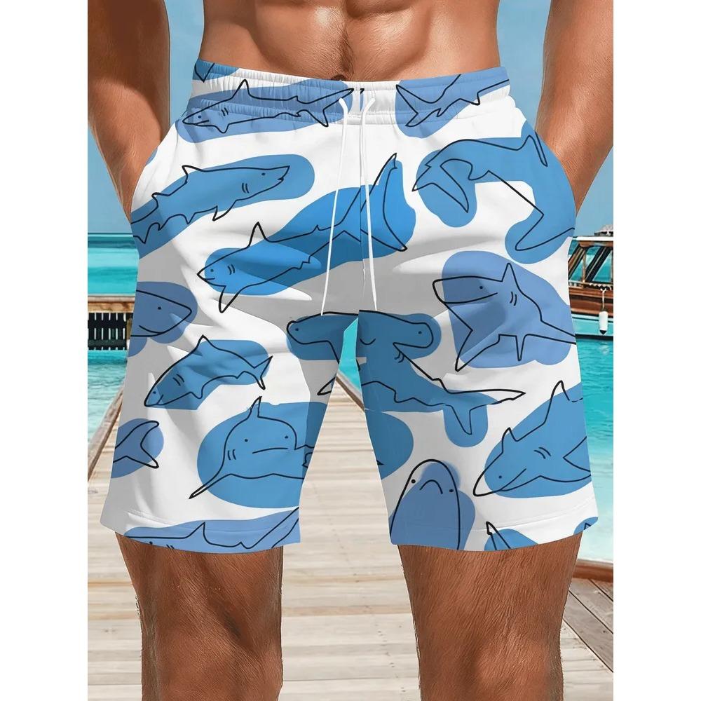 Herren Freizeitshorts Outdoor Bekleidung Kreativ Bunte Fische 3D Gedruckte Shorts Locker Lässig Übergröße Atmungsaktiv Urlaubsstil Sommer Vielseitige Shorts