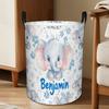 1pc Laundry Basket, Elephant Printed Dirty Laundry Basket - Perfect for Families And Easily Holds Large Amounts of Laundry, Laundry Baskets