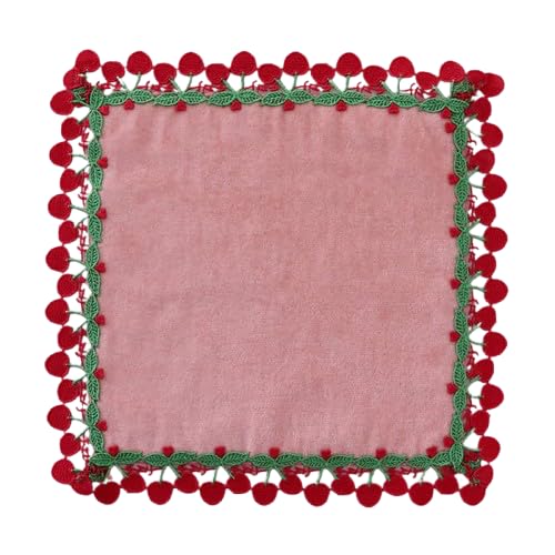 

Chikazawa Lace Shop Seasonal Towel Handkerchief, Cherry (Peach)