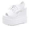 Fashion 16CM Super High Heels Wedges Women Sandals 14CM Summer Thick Bottom Peep Toe Platform Female Sandals Sexy Party Dress Show Shoes