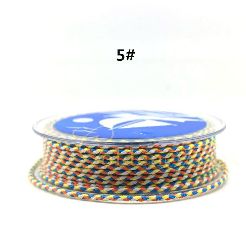 Colorful Carrying Strap Braided Rope Hand-Made Cotton Threads Handcraft Braiding Rope Braided Rope Bracelet Braiding Thread Crafts Tassel DIY Material