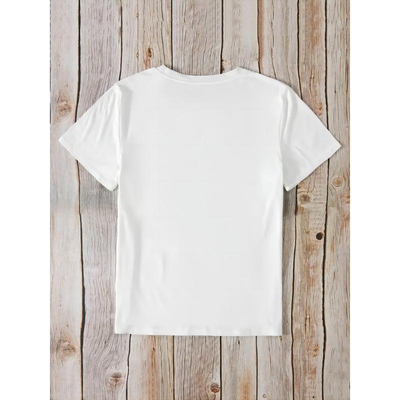 European Size Womens Floral Butterfly Print T Shirt Vibrant Green White Blue Flower Crew Neck Short Sleeve Glossy Texture Casual Spring Summer Wear