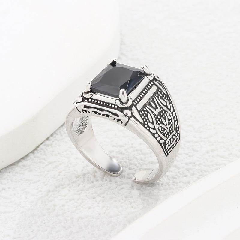Yin Taifei Retro Korean-Japanese Silver Open Ring - Versatile Court Style for Women & Men