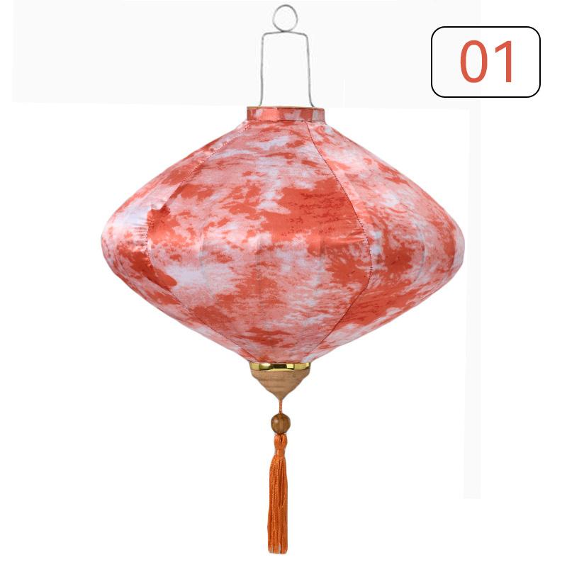 Seidenlaterne im chinesischen Stil 12/14 Zoll Antike Palastlaterne Vietnam Traditionell Mondfest Frühlingsfest Party Hängende Dekoration