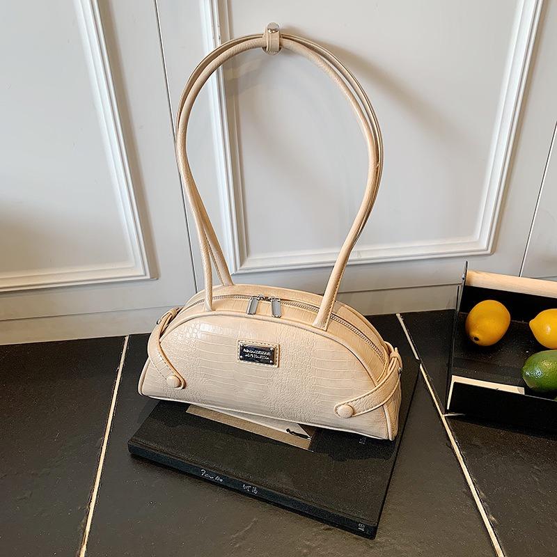 

Fashion niche bag women s new summer casual shoulder armpit bag commuter crocodile pattern pillow bag хаки