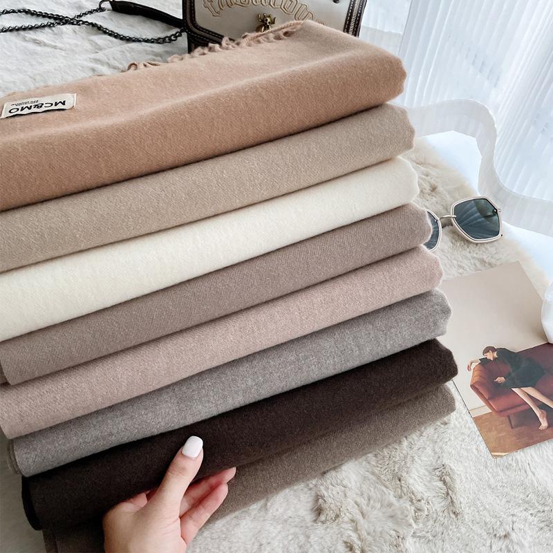 Winter Women Scarf Female Luxury Brand Scarves Lady Tassel Bandana Women Solid Shawl