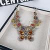 Elegant Double Layer Butterfly Tassel Necklace - Retro Chinese Palace Design with Feminine Charm