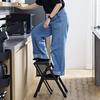 [BLKP] Pearl Metal Folding Step Stool, 2-Step Compact Ladder, Limited Edition, Black, BLKP, N-7727